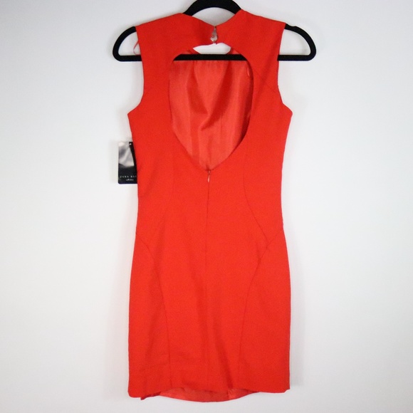 Zara Basics Orange Open Back Sleeveless Dress-R026 - Picture 2 of 4